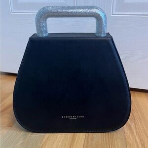 Simon Miller Blast Bag Black Blue Silver Sparkle Handle